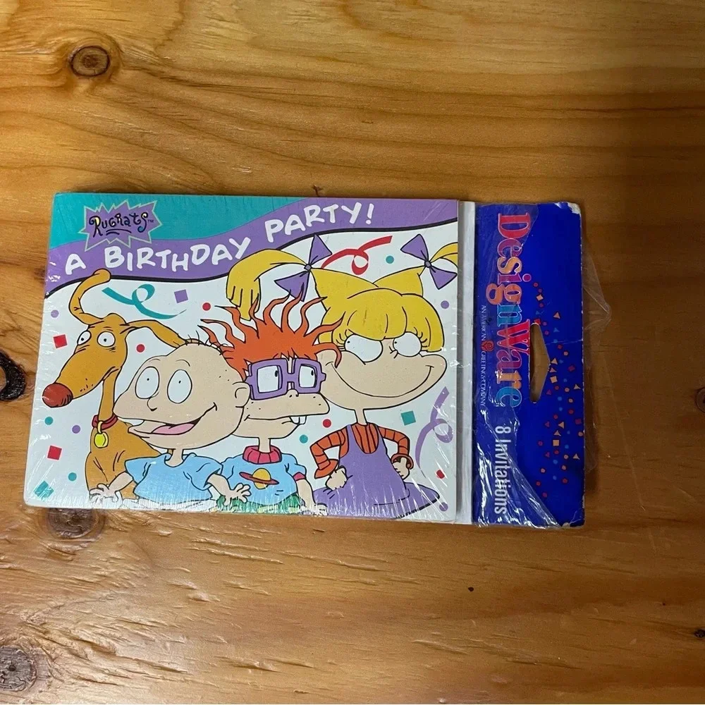 Vintage Rugrats Nickelodeon birthday invite cards set of 8
